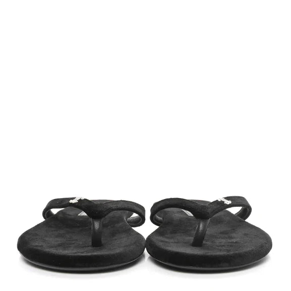 CC Velvet Thong Sandals
