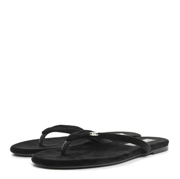 CC Velvet Thong Sandals